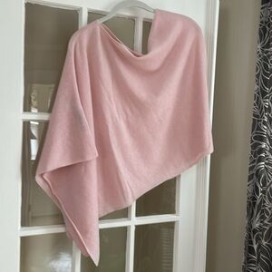 Blush Pink 100% Cashmere Shawl Topper One Size